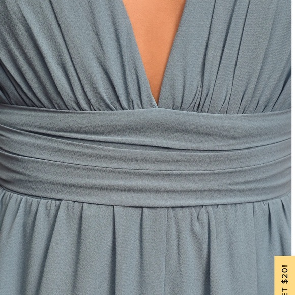 Divine Muse Slate Blue Wide-Leg Jumpsuit - Picture 5 of 5